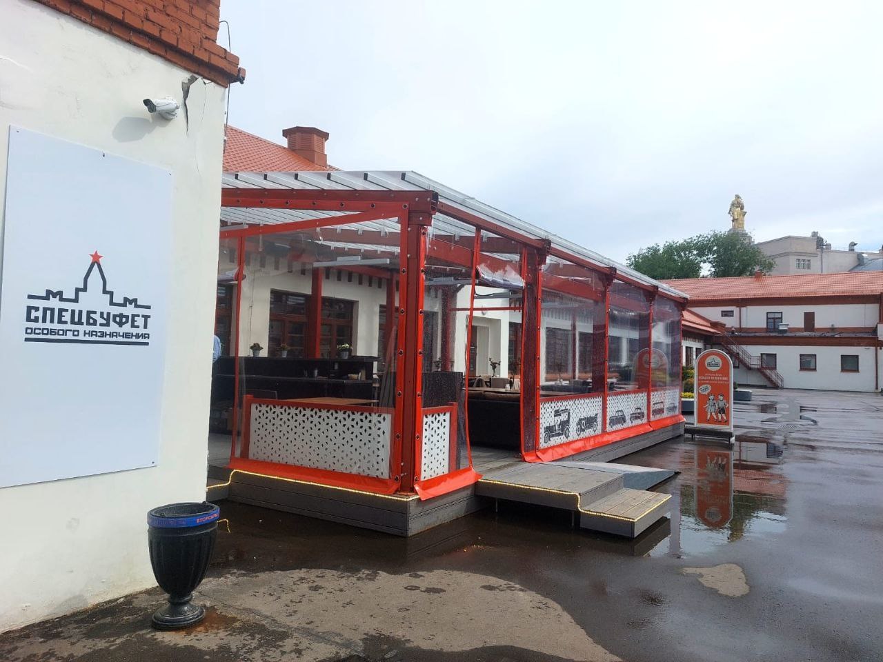 ПВХ шторы для летней террасы кафе в городе Поворино